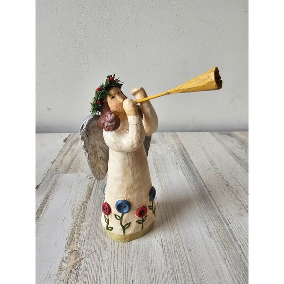 Midwest cannon falls angel trumpet cherub figurine statue Xmas decor spring flow - Picture 1 of 9